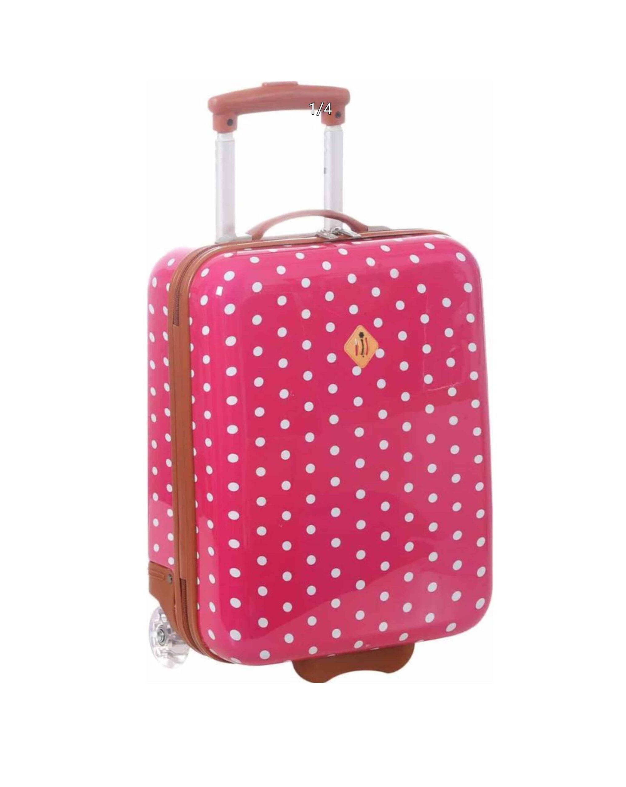 valise enfant cabine à pois rose madisson