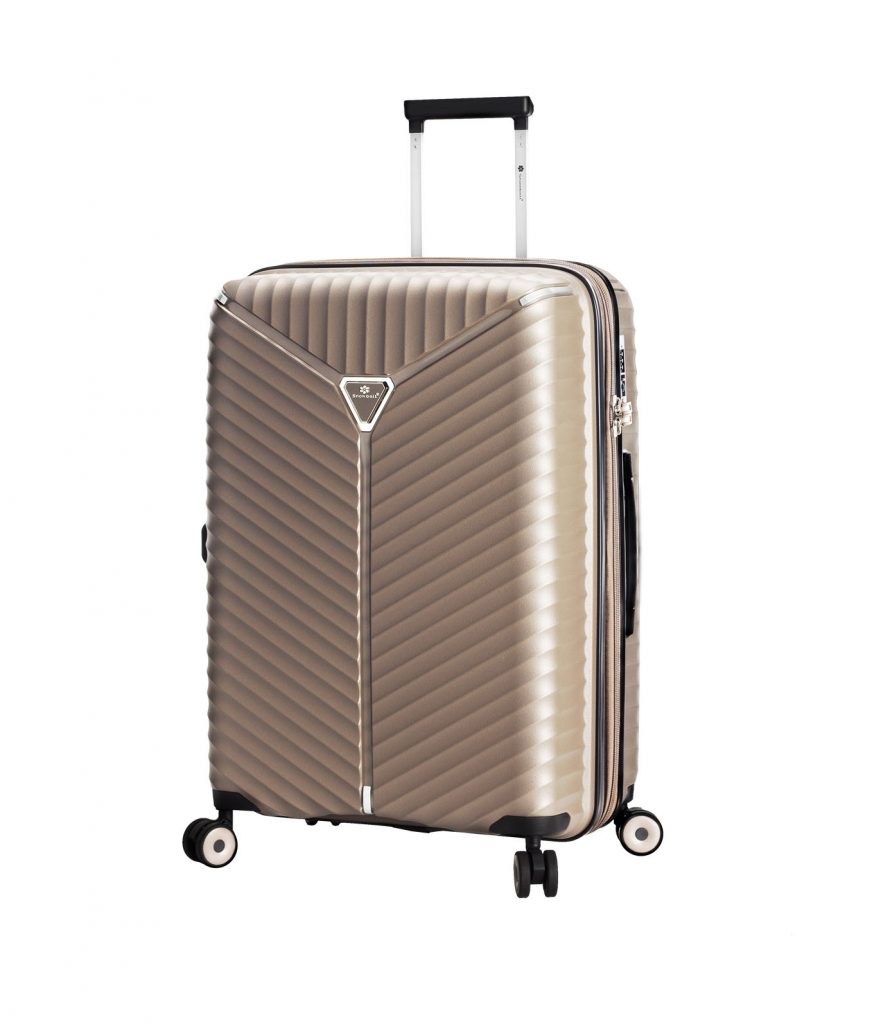 VALISE rigide en polypropylène 77 cm taupe snowball