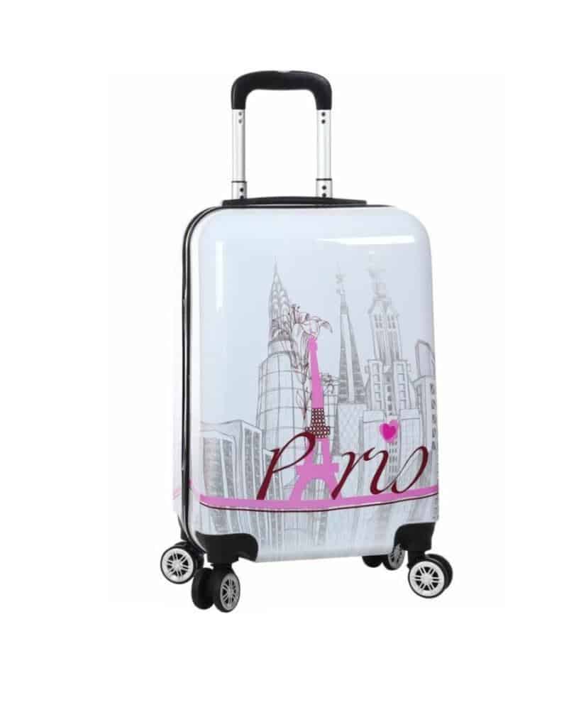 valise enfant 55 cm pas cher Paris blanc