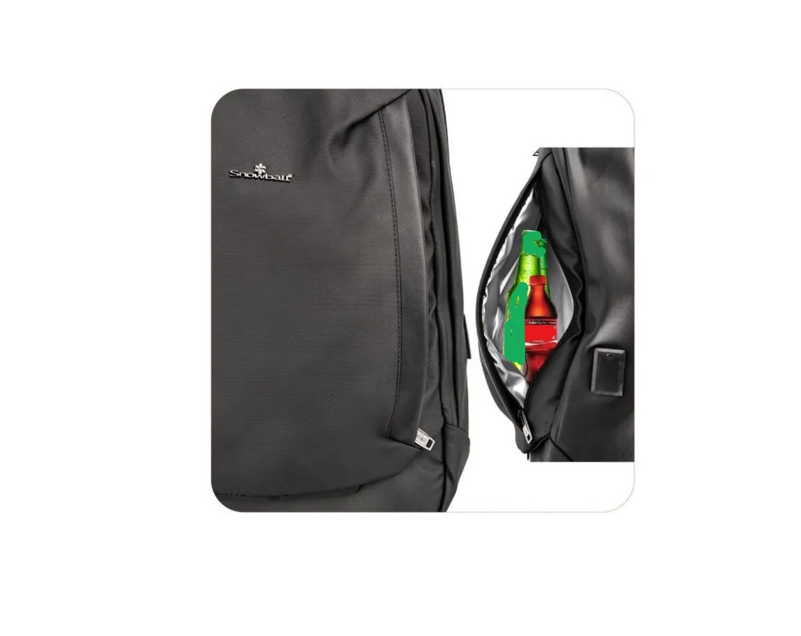 Trendhim Sac à Dos Compact Toile Verte - Bretelles Réglables, Compartiment Ordinateur 15,4 Pouces - Idéal Ville Et Voyage