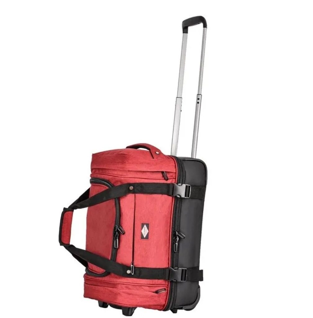 sac de voyage à roulettes lee cooper rouge pas cher