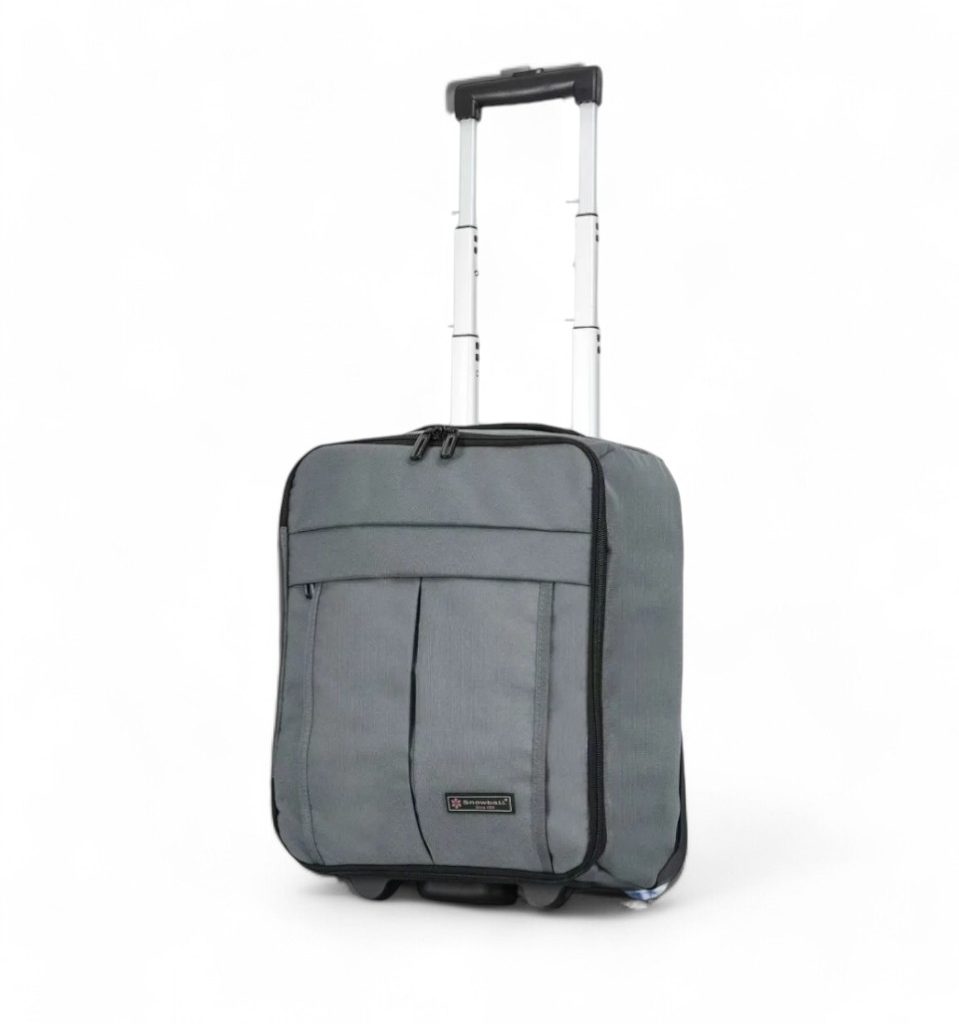 sac de voyage à roulettes 40 cm low cost transavia gris