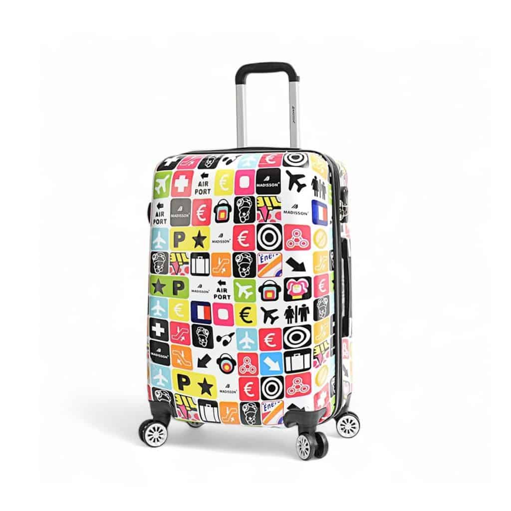 valise rigide 67 cm Madisson Travel Picto- vue de face