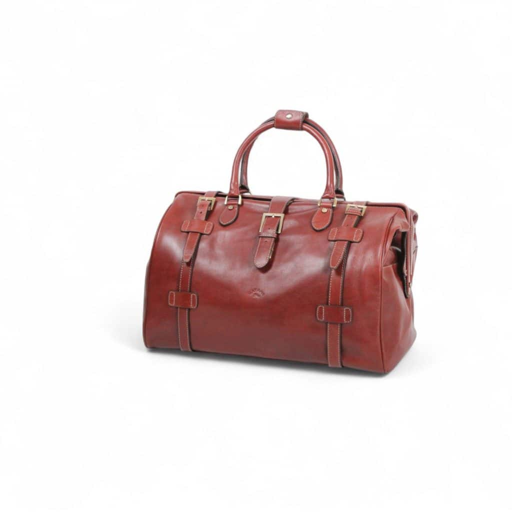 Sac de voyage en cuir gras 49 cm week-end Katana marron - vue de face
