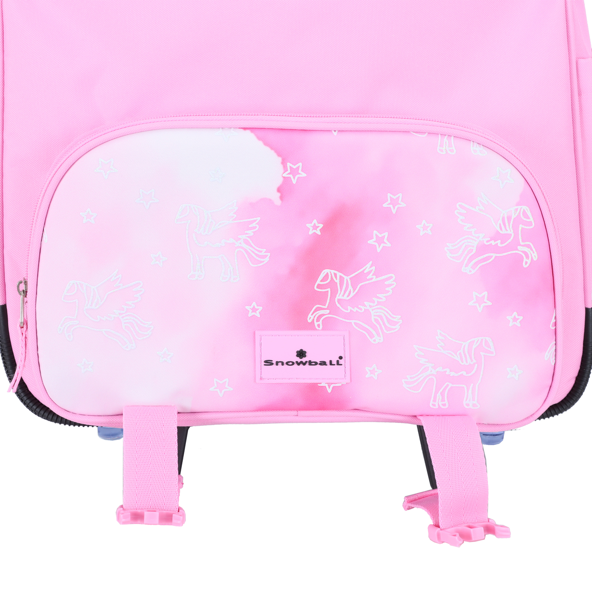poche avant zippée du cartable à roulettes